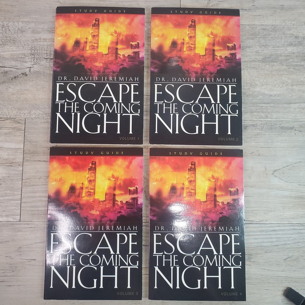Escape The Coming Night David Jeremiah Study Guide Volume 1-4 Paperback Book Set
